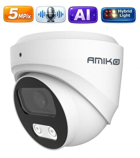 Amiko IP 4 kamerový set, 5Mpix, Ai, Dl, Dome (1500K4)