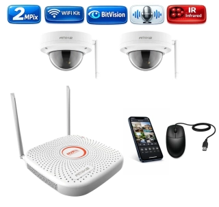 Amiko Wifi 2 kamerový set, FullHD 2Mpix, Dome (3200K2)