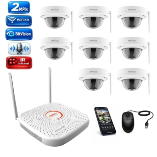 Amiko Wifi 8 kamerový set, FullHD 2Mpix, Dome (3200K8)