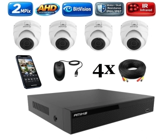 Amiko AHD 4 kamerový set, 2Mpix, Dome (2200K4)
