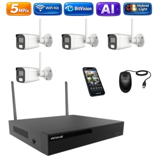 Amiko Wifi 4 kamerový set, 5Mpix, Ai, Dl, Tube (3501K4)