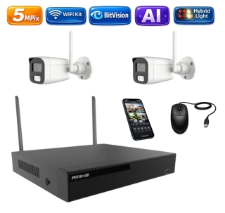 Amiko Wifi 2 kamerový set, 5Mpix, Ai, Dl, Tube (3501K2)