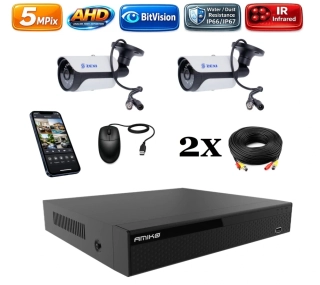 Amiko AHD 2 kamerový set, 5Mpix, Tube (2501K2)