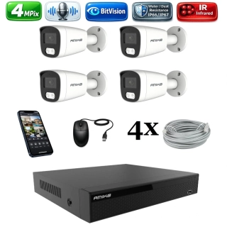 Amiko IP 4 kamerový set, 4Mpix, Tube (1401K4)